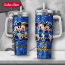 NCAA Pittsburgh Panthers Mickey And Minnie Couple Custom Stanley Quencher 30oz-40oz Stainless Steel Tumbler Hot And Cold Tumbler