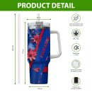 SMU Mustangs NCAA Custom Stanley Quencher 30oz-40oz Stainless Steel Tumbler Hot And Cold Tumbler