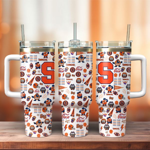 Syracuse Orange NCAA Custom Stanley Quencher 30oz-40oz Stainless Steel Tumbler Hot And Cold Tumbler