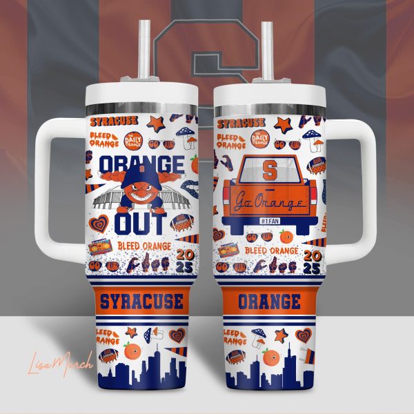 Syracuse Orange NCAA Custom Stanley Quencher 30oz-40oz Stainless Steel Tumbler Hot And Cold Tumbler