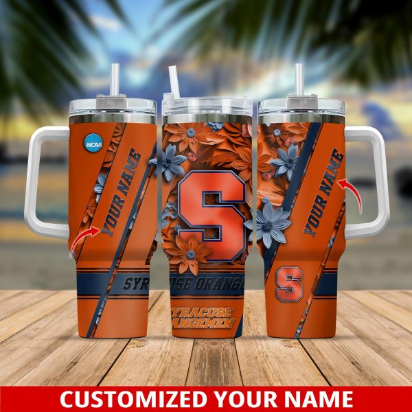Syracuse Orange NCAA Custom Stanley Quencher 30oz-40oz Stainless Steel Tumbler Hot And Cold Tumbler