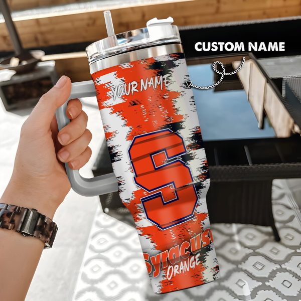 Syracuse Orange NCAA Custom Stanley Quencher 30oz-40oz Stainless Steel Tumbler Hot And Cold Tumbler