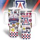 Arizona Wildcats basketball NCAA Custom Stanley Quencher 30oz-40oz Stainless Steel Tumbler Hot And Cold Tumbler