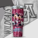NCAA Arizona Wildcats Mickey And Minnie Couple Custom Stanley Quencher 30oz-40oz Stainless Steel Tumbler Hot And Cold Tumbler