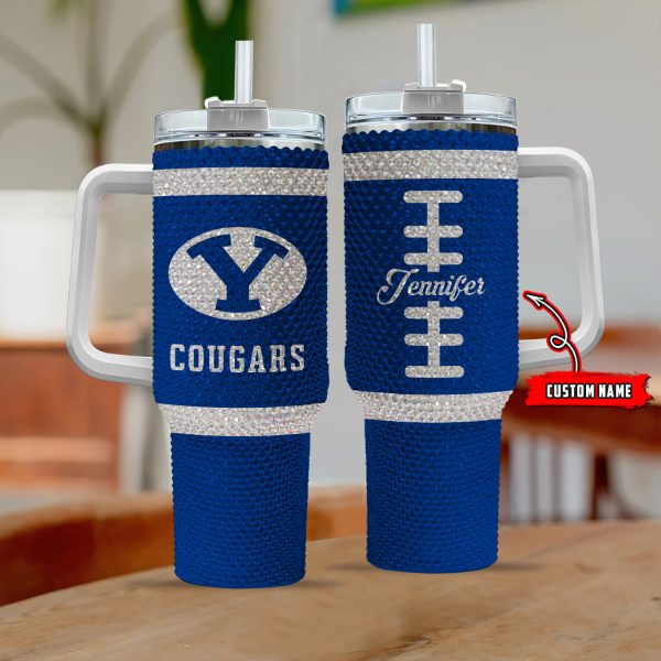 BYU Cougars NCAA Custom Stanley Quencher 30oz-40oz Stainless Steel Tumbler Hot And Cold Tumbler