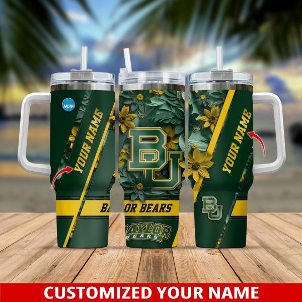 Baylor Bears NCAA Custom Stanley Quencher 30oz-40oz Stainless Steel Tumbler Hot And Cold Tumbler