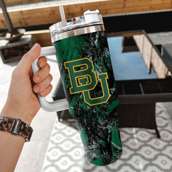 Baylor Bears NCAA Hunting Custom Stanley Quencher 30oz-40oz Stainless Steel Tumbler Hot And Cold Tumbler - Image 2