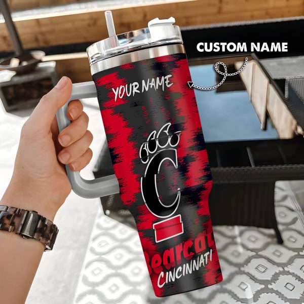 Cincinnati Bearcats NCAA Custom Stanley Quencher 30oz-40oz Stainless Steel Tumbler Hot And Cold Tumbler