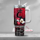 Cincinnati Bearcats NCAA Mickey Mouse Custom Stanley Quencher 30oz-40oz Stainless Steel Tumbler Hot And Cold Tumbler