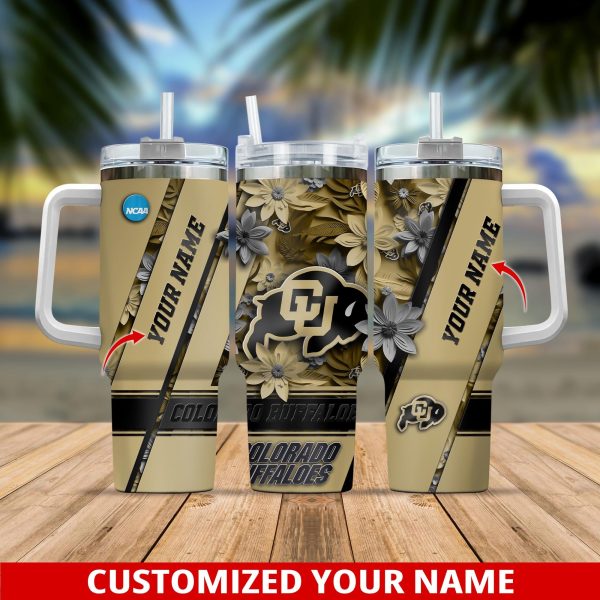 Colorado Buffaloes NCAA Custom Stanley Quencher 30oz-40oz Stainless Steel Tumbler Hot And Cold Tumbler