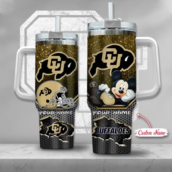 Colorado Buffaloes NCAA Mickey Mouse Custom Stanley Quencher 30oz-40oz Stainless Steel Tumbler Hot And Cold Tumbler