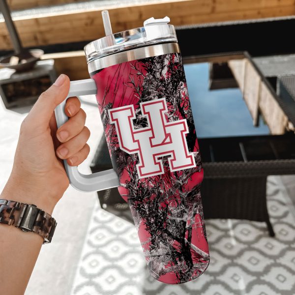 Houston Cougars NCAA Hunting Custom Stanley Quencher 30oz-40oz Stainless Steel Tumbler Hot And Cold Tumbler - Image 2