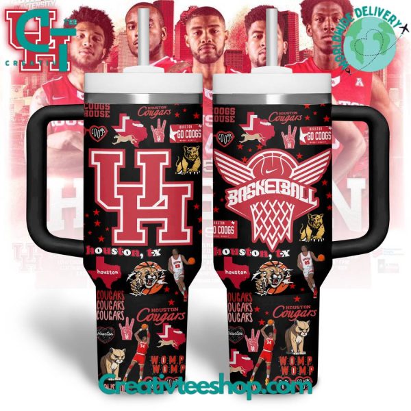 Houston Cougars NCAA Custom Stanley Quencher 30oz-40oz Stainless Steel Tumbler Hot And Cold Tumbler