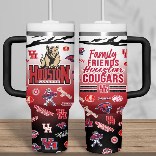 Houston Cougars basketball NCAA Custom Stanley Quencher 30oz-40oz Stainless Steel Tumbler Hot And Cold Tumbler - Image 2