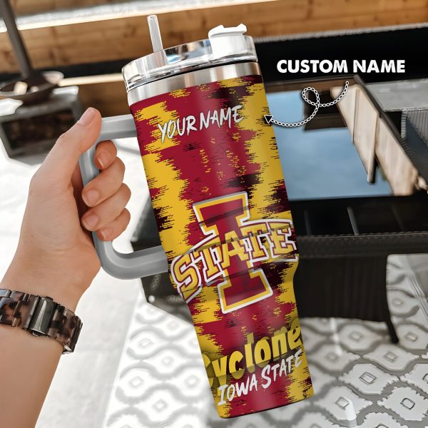 Iowa State Cyclones NCAA Custom Stanley Quencher 30oz-40oz Stainless Steel Tumbler Hot And Cold Tumbler
