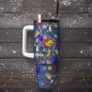 Kansas Jayhawks NCAA Sports Custom Stanley Quencher 30oz-40oz Stainless Steel Tumbler Hot And Cold Tumbler