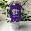 Kansas State Wildcats NCAA Custom Stanley Quencher 30oz-40oz Stainless Steel Tumbler Hot And Cold Tumbler