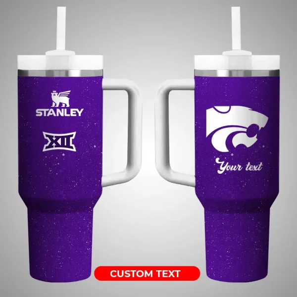 Kansas State Wildcats NCAA Custom Stanley Quencher 30oz-40oz Stainless Steel