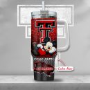 Texas Tech Red Raiders NCAA Mickey Mouse Custom Stanley Quencher 30oz-40oz Stainless Steel Tumbler Hot And Cold Tumbler