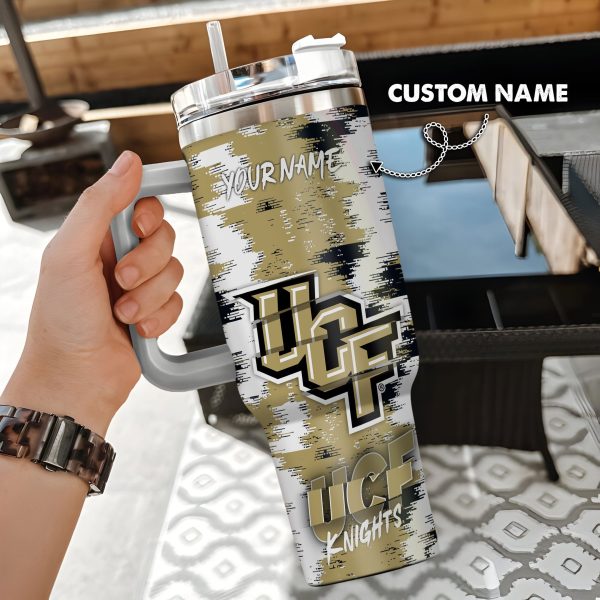 UCF Knights NCAA Custom Stanley Quencher 30oz-40oz Stainless Steel Tumbler Hot And Cold Tumbler