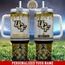 UCF Knights Glitter NCAA Custom Stanley Quencher 30oz-40oz Stainless Steel Tumbler Hot And Cold Tumbler