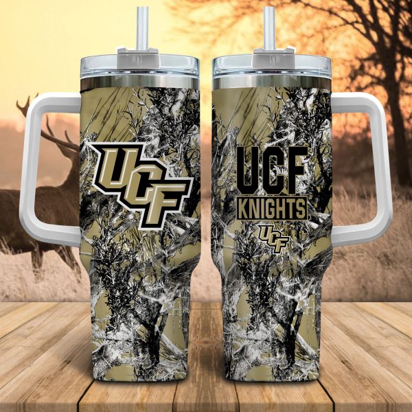 UCF Knights NCAA Hunting Custom Stanley Quencher 30oz-40oz Stainless Steel Tumbler Hot And Cold Tumbler