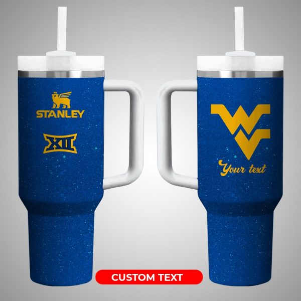 West Virginia Mountaineers NCAA Custom Stanley Quencher 30oz-40oz Stainless Steel