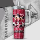NCAA Ball State Cardinals Mickey And Minnie Couple Custom Stanley Quencher 30oz-40oz Stainless Steel Tumbler Hot And Cold Tumbler