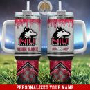 Northern Illinois Huskies Glitter NCAA Custom Stanley Quencher 30oz-40oz Stainless Steel Tumbler Hot And Cold Tumbler