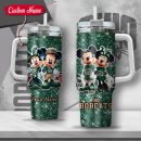 NCAA Ohio Bobcats Mickey And Minnie Couple Custom Stanley Quencher 30oz-40oz Stainless Steel Tumbler Hot And Cold Tumbler