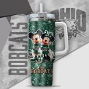 NCAA Ohio Bobcats Mickey And Minnie Couple Custom Stanley Quencher 30oz-40oz Stainless Steel Tumbler Hot And Cold Tumbler