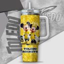 NCAA Toledo Rockets Mickey And Minnie Couple Custom Stanley Quencher 30oz-40oz Stainless Steel Tumbler Hot And Cold Tumbler