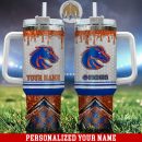 Boise State Broncos Glitter NCAA Custom Stanley Quencher 30oz-40oz Stainless Steel Tumbler Hot And Cold Tumbler