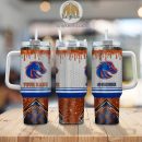 Boise State Broncos Glitter NCAA Custom Stanley Quencher 30oz-40oz Stainless Steel Tumbler Hot And Cold Tumbler