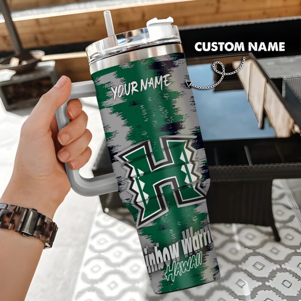 Hawaii Rainbow Warriors NCAA Custom Stanley Quencher 30oz-40oz Stainless Steel Tumbler Hot And Cold Tumbler