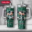 NCAA Hawaii Rainbow Warriors Mickey And Minnie Couple Custom Stanley Quencher 30oz-40oz Stainless Steel Tumbler Hot And Cold Tumbler
