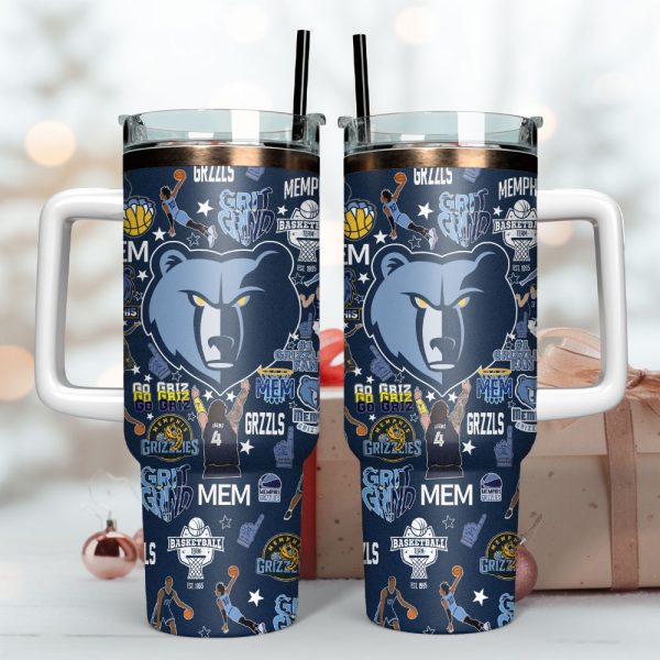 Memphis Tigers Basketball NCAA Sport Custom Stanley Quencher 30oz-40oz Stainless Steel Tumbler Hot And Cold Tumbler - Image 2