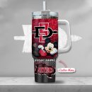 NCAA San Diego State Aztecs Mickey Mouse Custom Stanley Quencher 30oz-40oz Stainless Steel Tumbler Hot And Cold Tumbler