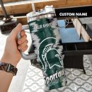 Michigan State Spartans NCAA Custom Stanley Quencher 30oz-40oz Stainless Steel Tumbler Hot And Cold Tumbler