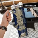 Navy Midshipmen NCAA Custom Stanley Quencher 30oz-40oz Stainless Steel Tumbler Hot And Cold Tumbler