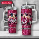 NCAA Temple Owls Mickey And Minnie Couple Custom Stanley Quencher 30oz-40oz Stainless Steel Tumbler Hot And Cold Tumbler