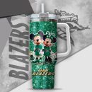 NCAA UAB Blazers Mickey And Minnie Couple Custom Stanley Quencher 30oz-40oz Stainless Steel Tumbler Hot And Cold Tumbler