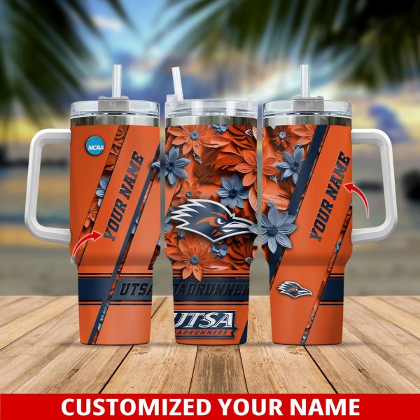 UTSA Roadrunners NCAA Custom Stanley Quencher 30oz-40oz Stainless Steel Tumbler Hot And Cold Tumbler
