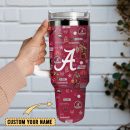 Alabama Crimson Tide Football NCAA Custom Stanley Quencher 30oz-40oz Stainless Steel Tumbler Hot And Cold Tumbler