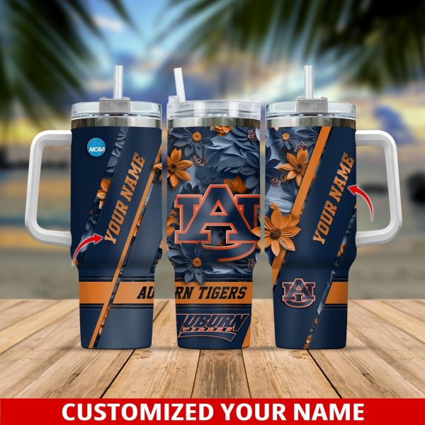 Auburn Tigers NCAA Custom Stanley Quencher 30oz-40oz Stainless Steel Tumbler Hot And Cold Tumbler