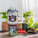 Auburn Tigers NCAA Glitter Custom Stanley Quencher 30oz-40oz Stainless Steel Tumbler Hot And Cold Tumbler