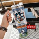 Auburn Tigers NCAA Mickey Mouse Glitter Custom Stanley Quencher 30oz-40oz Stainless Steel Tumbler Hot And Cold Tumbler