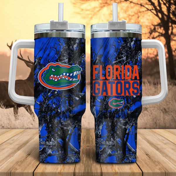 Florida Gators NCAA Hunting Custom Stanley Quencher 30oz-40oz Stainless Steel Tumbler Hot And Cold Tumbler
