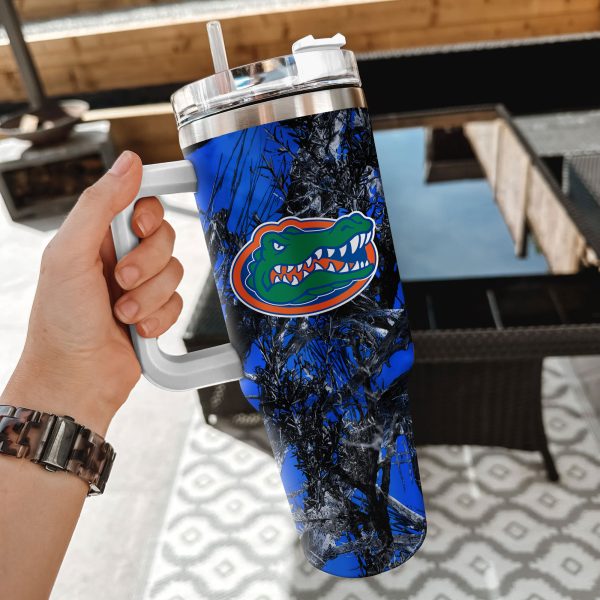 Florida Gators NCAA Hunting Custom Stanley Quencher 30oz-40oz Stainless Steel Tumbler Hot And Cold Tumbler - Image 2