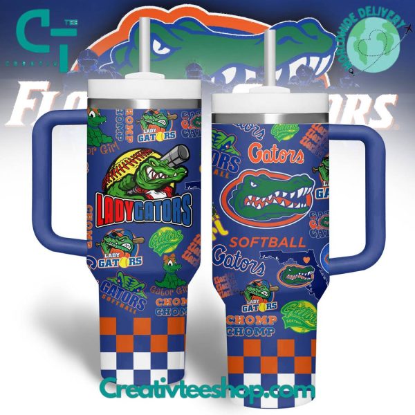 Florida Gators softball NCAA Custom Stanley Quencher 30oz-40oz Stainless Steel Tumbler Hot And Cold Tumbler